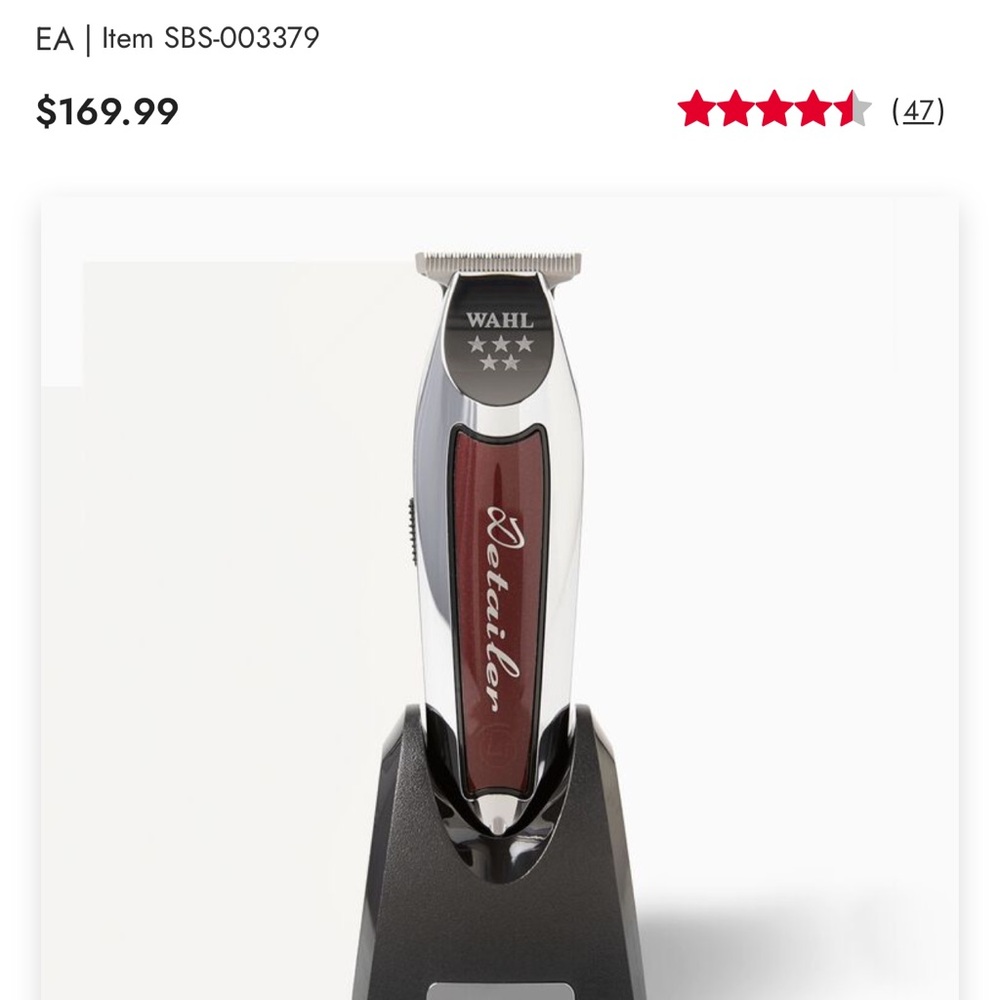 Wahl Detailer Trimmer in Metallic Red and Silver
